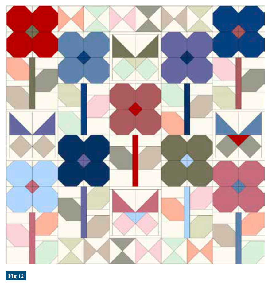 Free butterfly quilt pattern figure 12