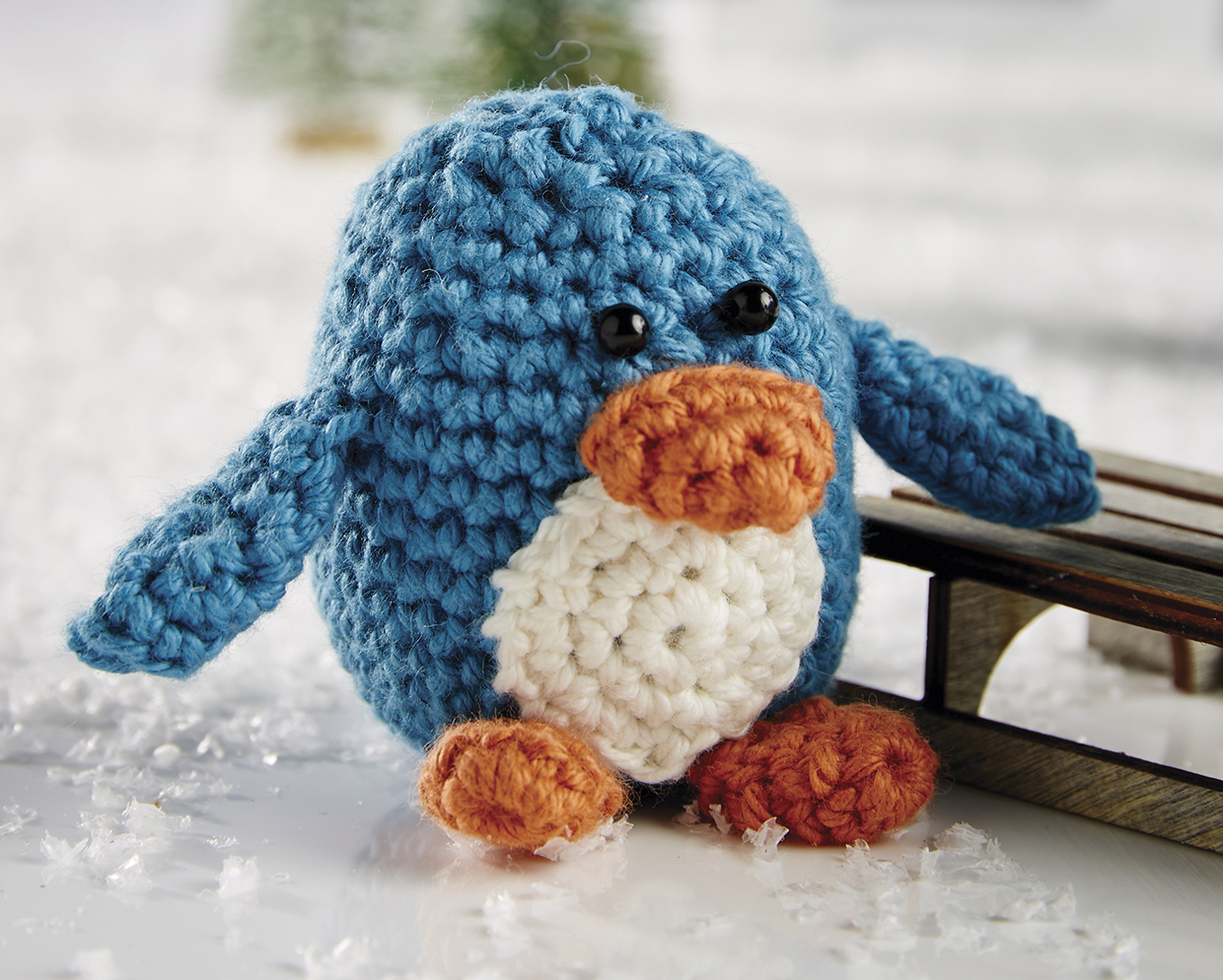 Free penguin crochet pattern closeup