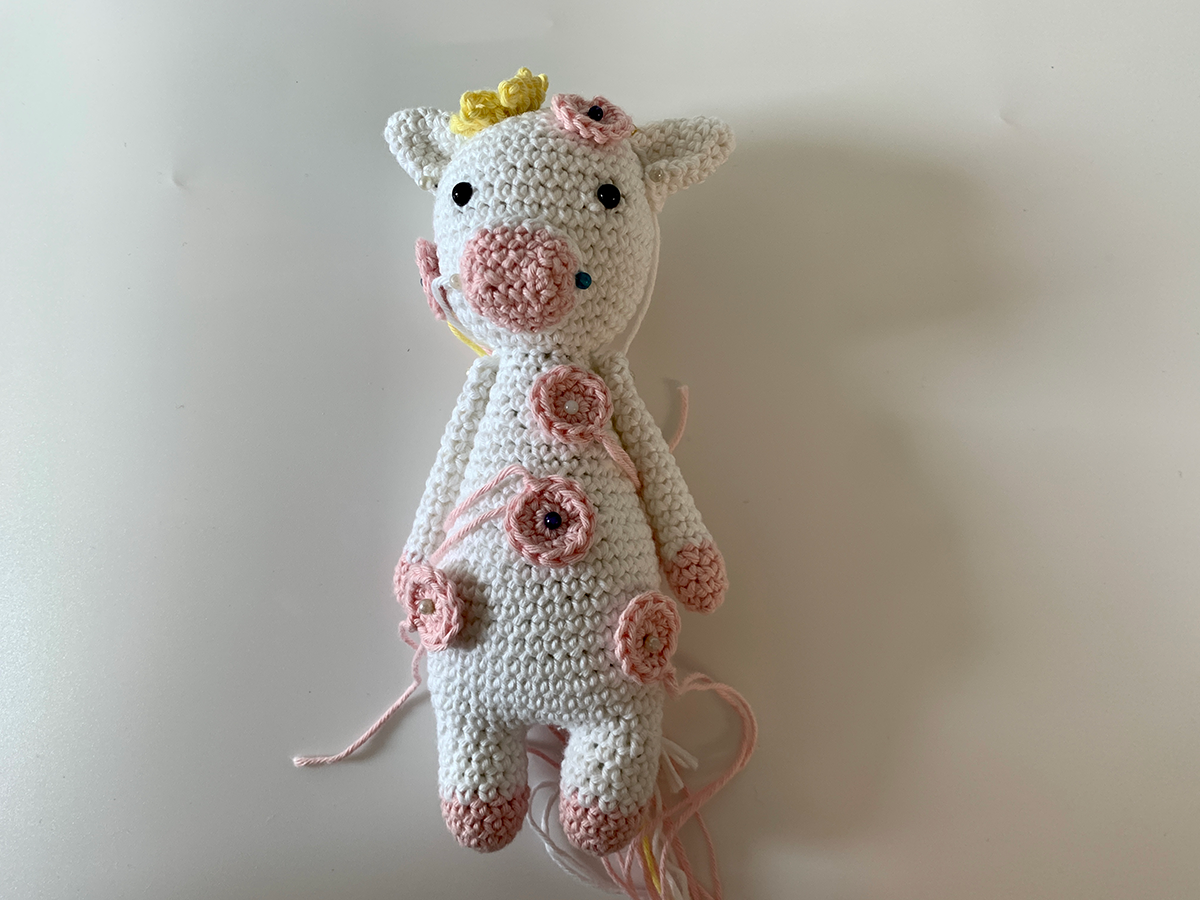 amigurumi crochet cow step12A