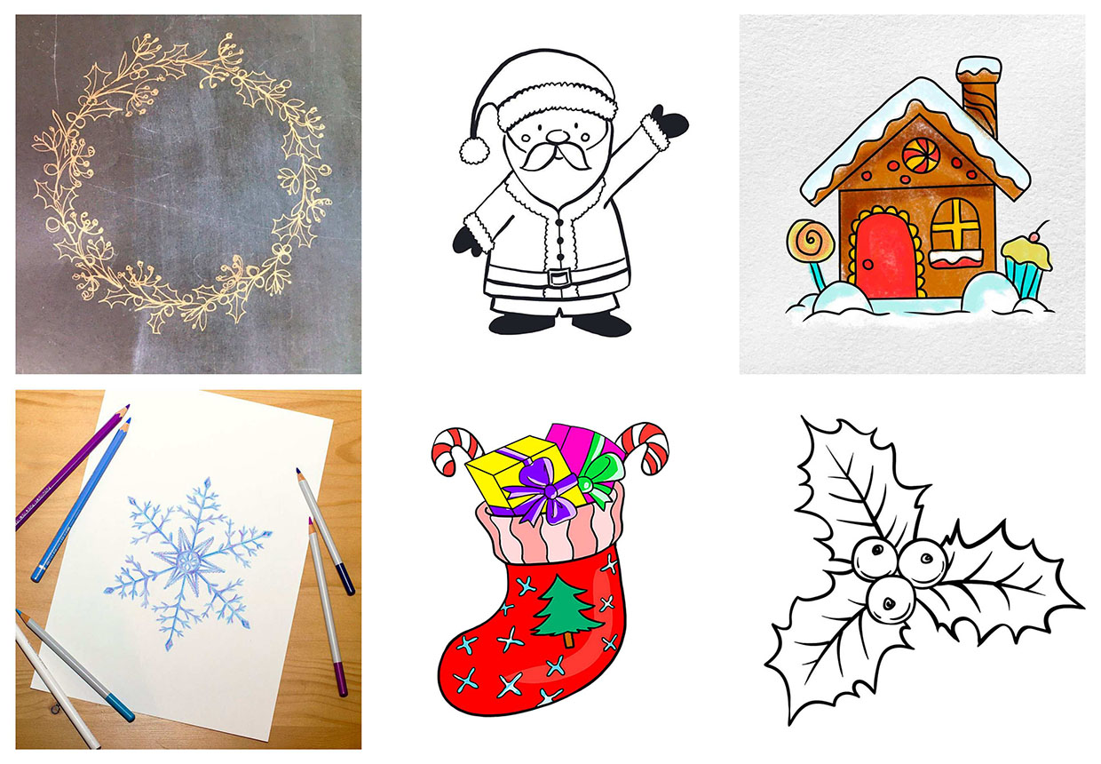 20 Best Christmas Drawing ideas [Easy For Children & Adults] – ATX Fine Arts-saigonsouth.com.vn
