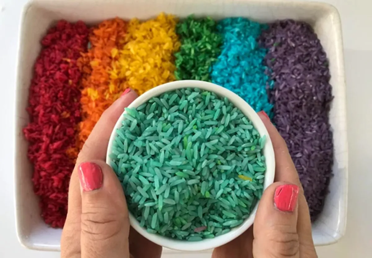 How to make rainbow rice