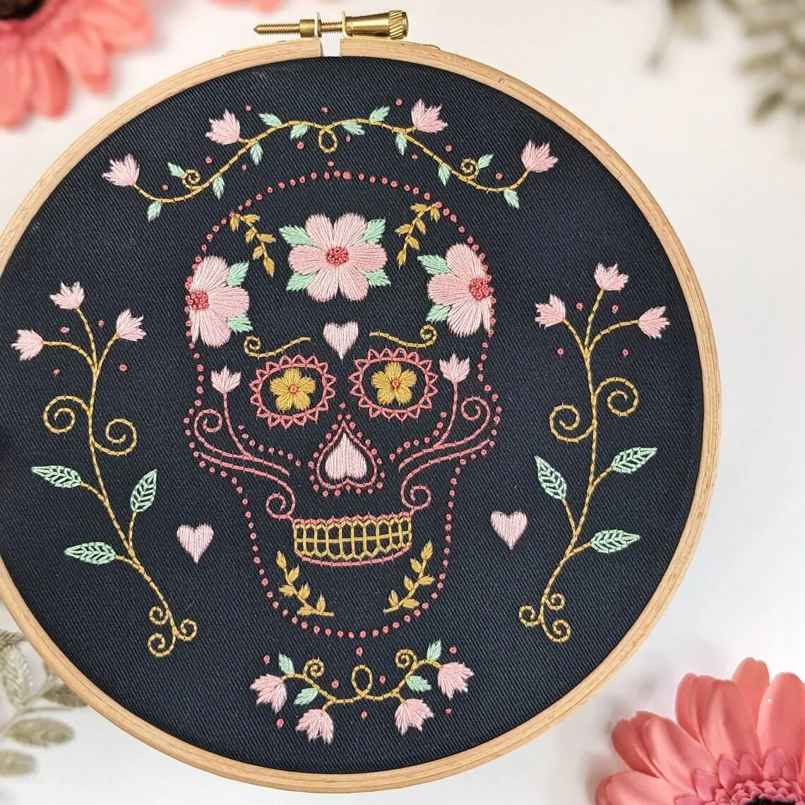 Day of the dead embroidery kit