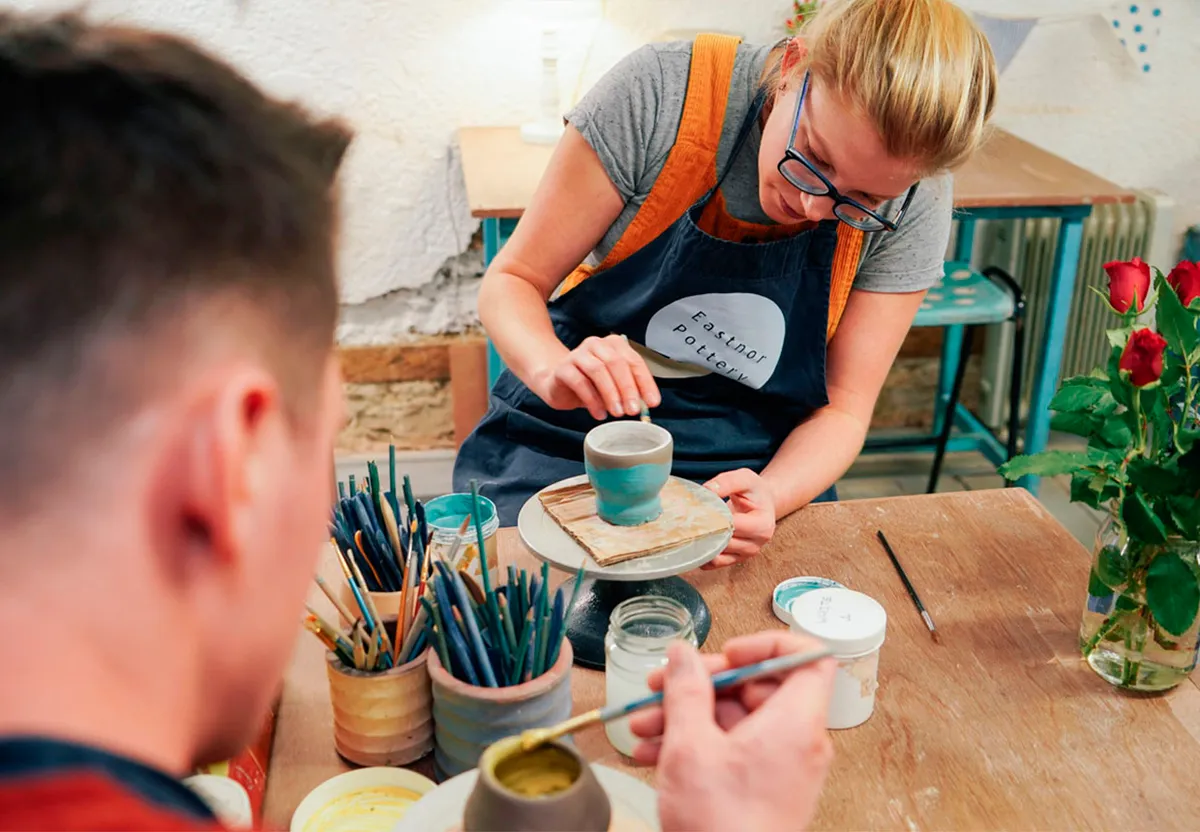 Introduction to pottery class at Eastnor Pottery