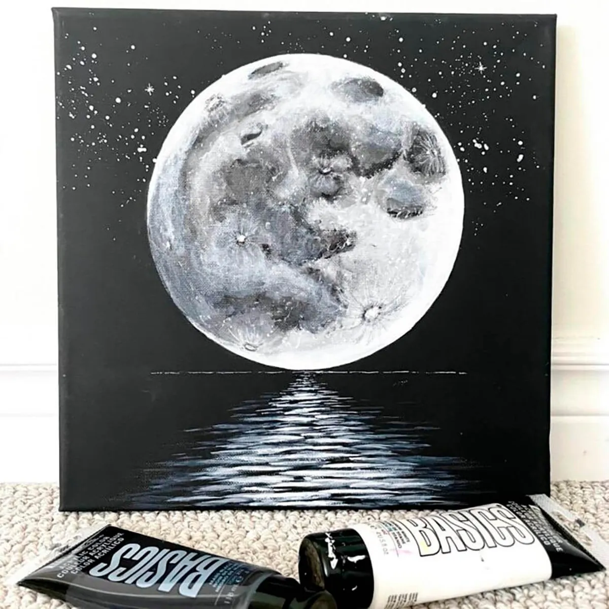 Moon canvas painting ideas
