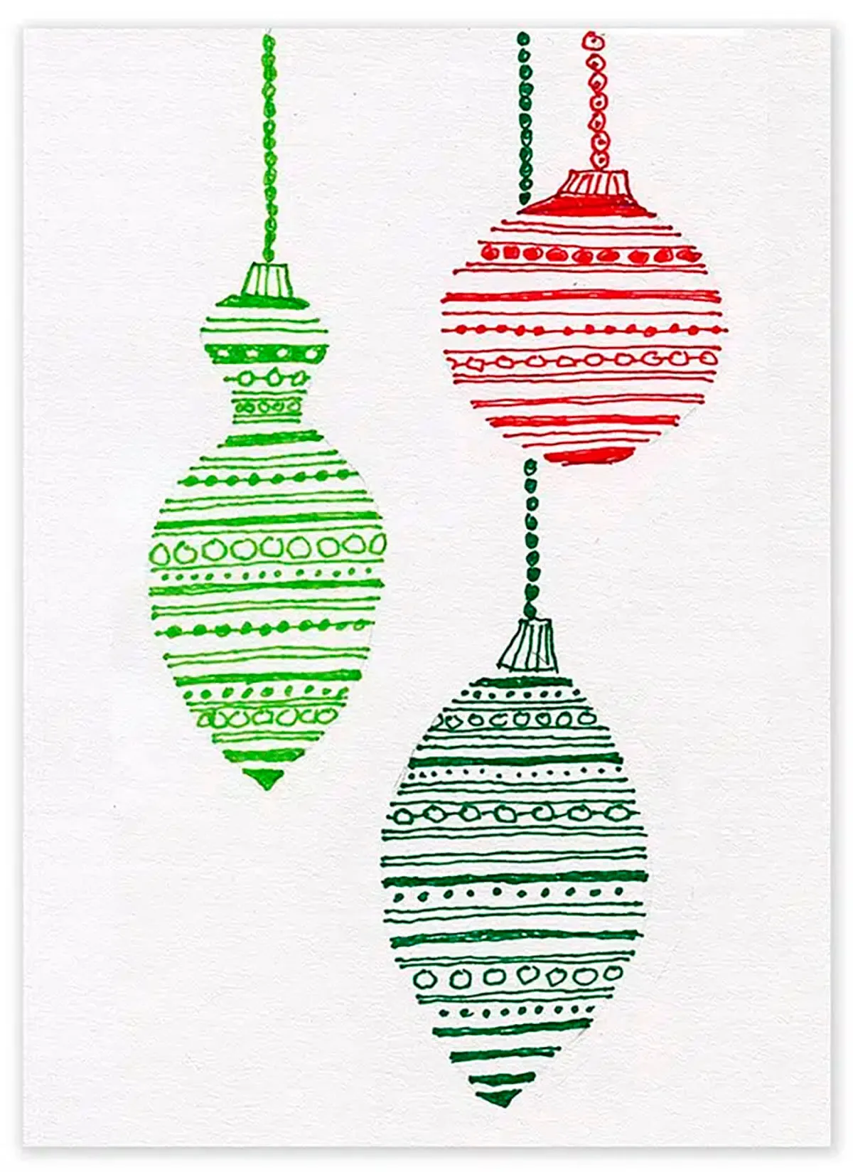 Patterned baubles drawing idea