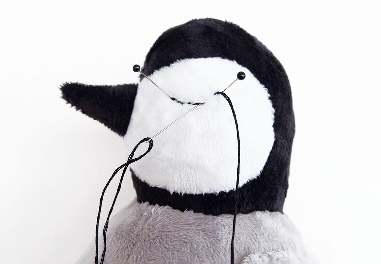 Penguin sewing pattern step 12