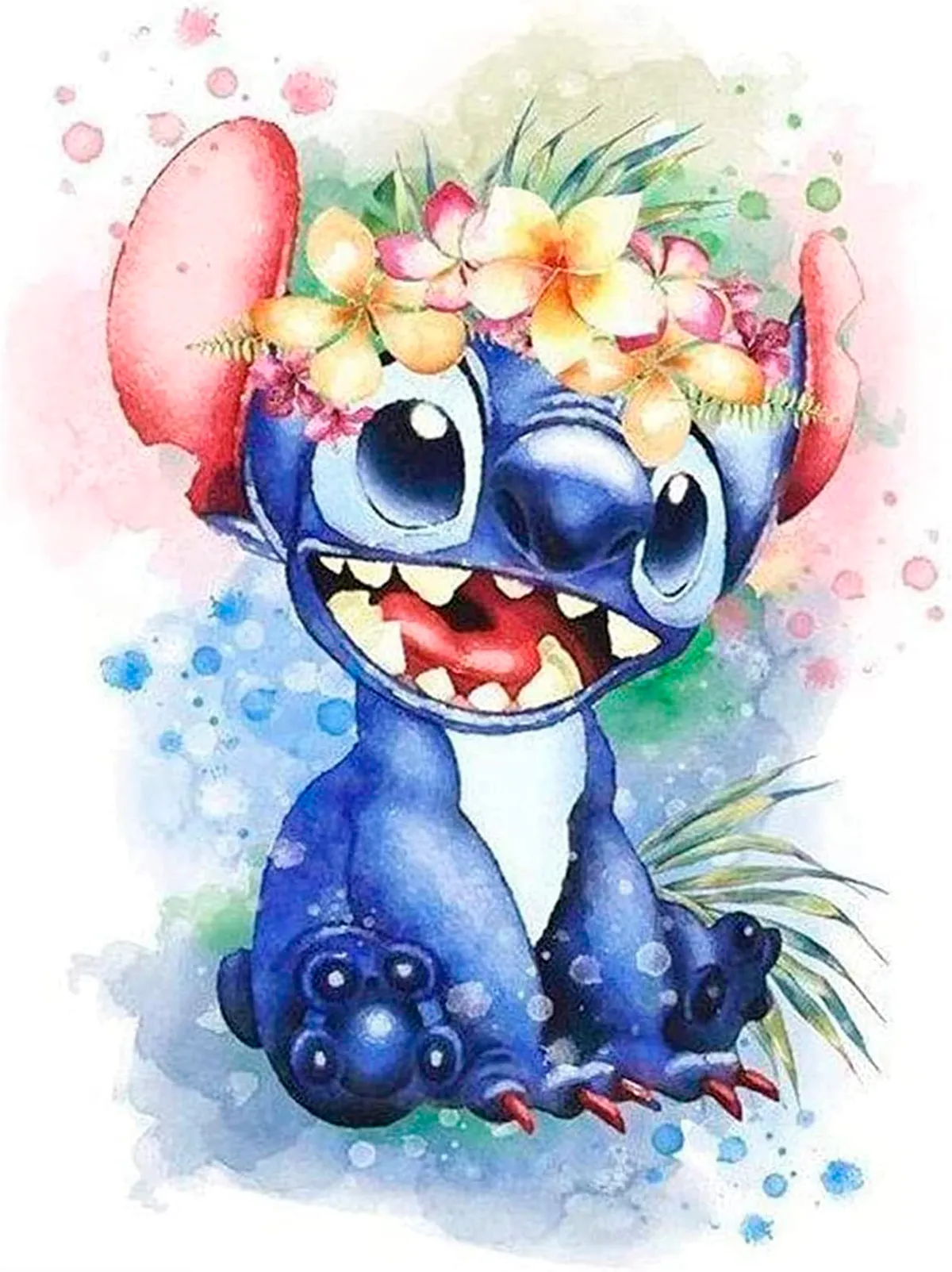 Disney Paint By Number Stitch Paint Kit For Adults Flower With