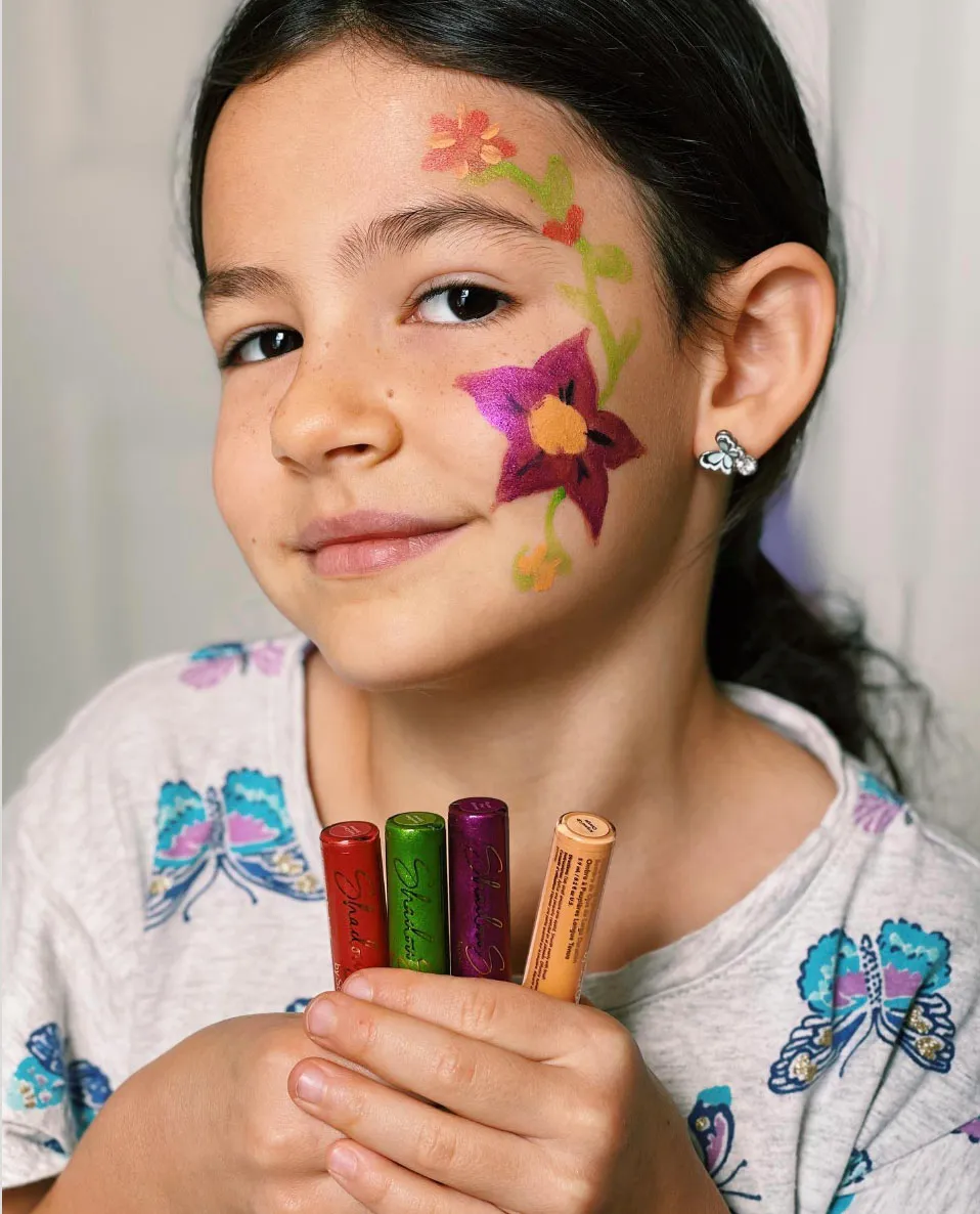 Flower face painting