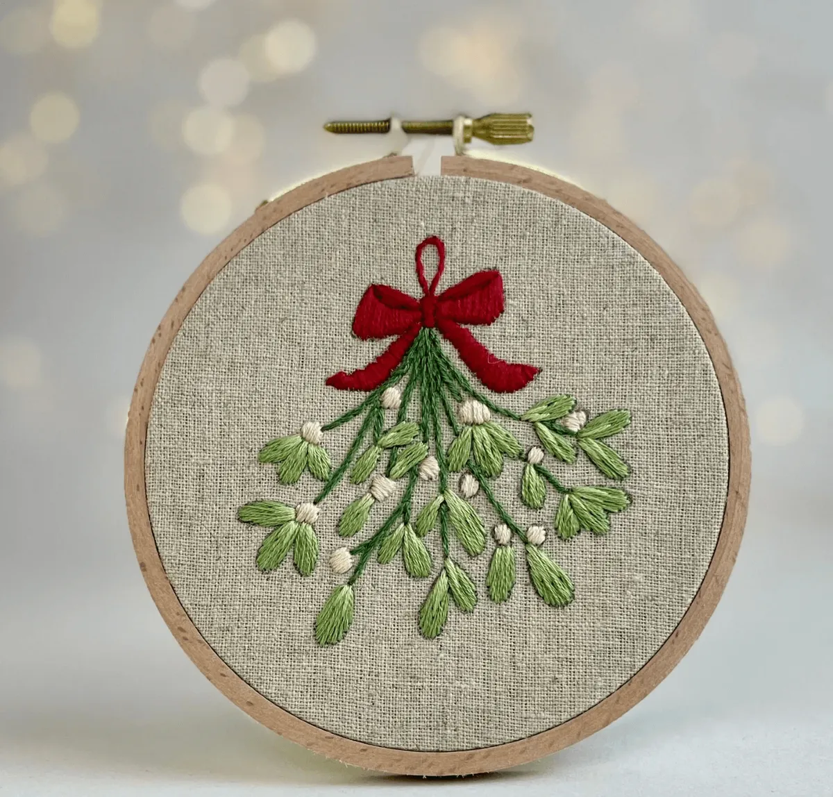small embroidery - mistletoe