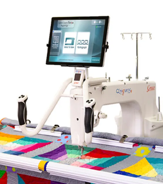 The Grace Company Q-Zone Hoop Quilt Frame Q'nique 15R Quilting Machine & QCT