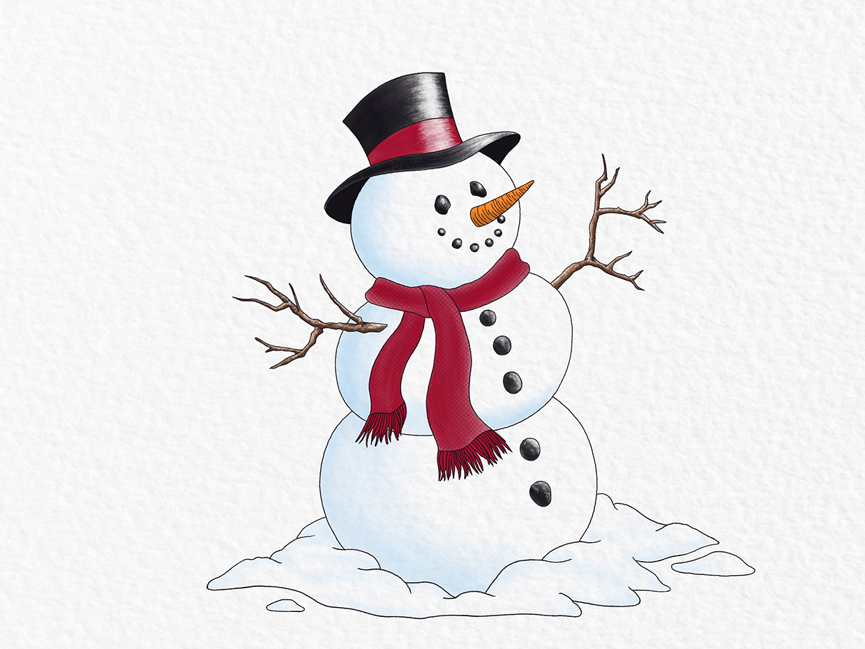 Snowman Drawing | Marie Browning