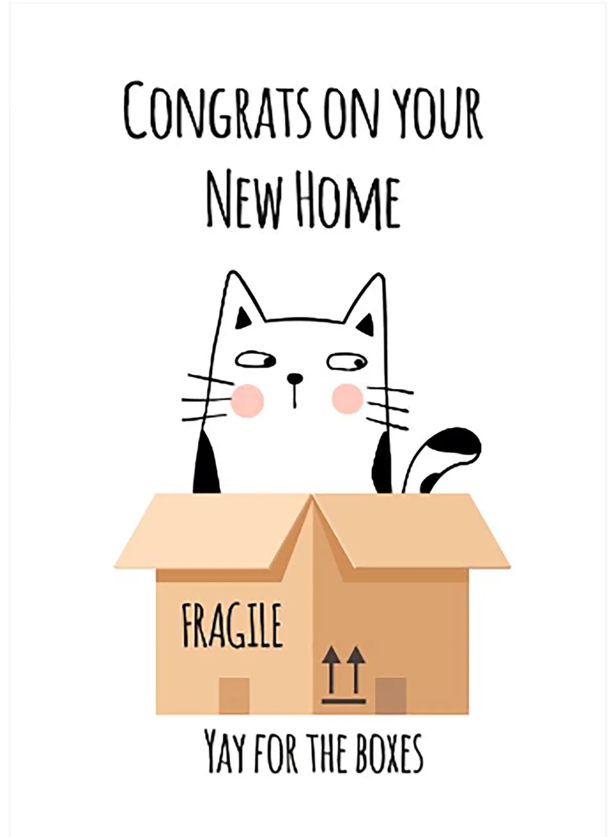 Cat new home card