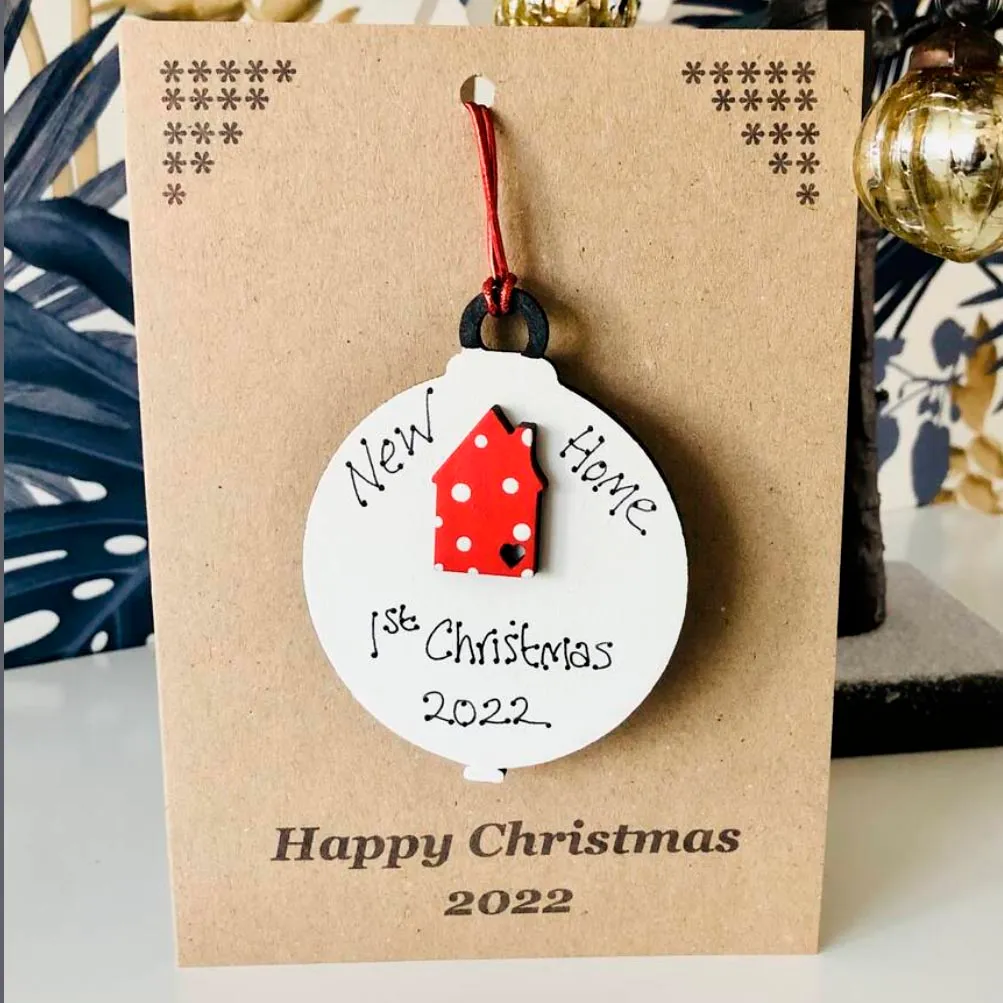 New home bauble card