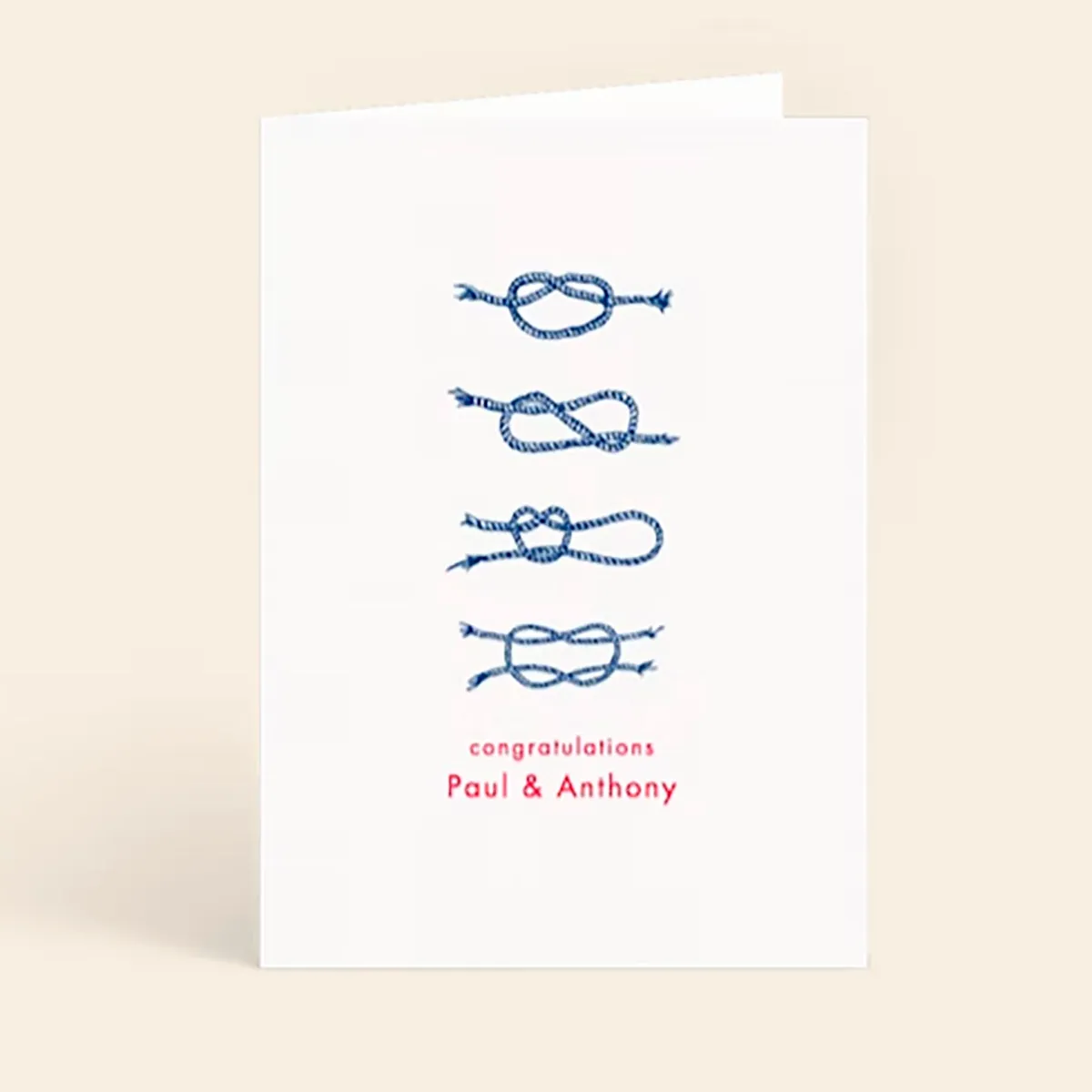 Tie the knot card from Papier