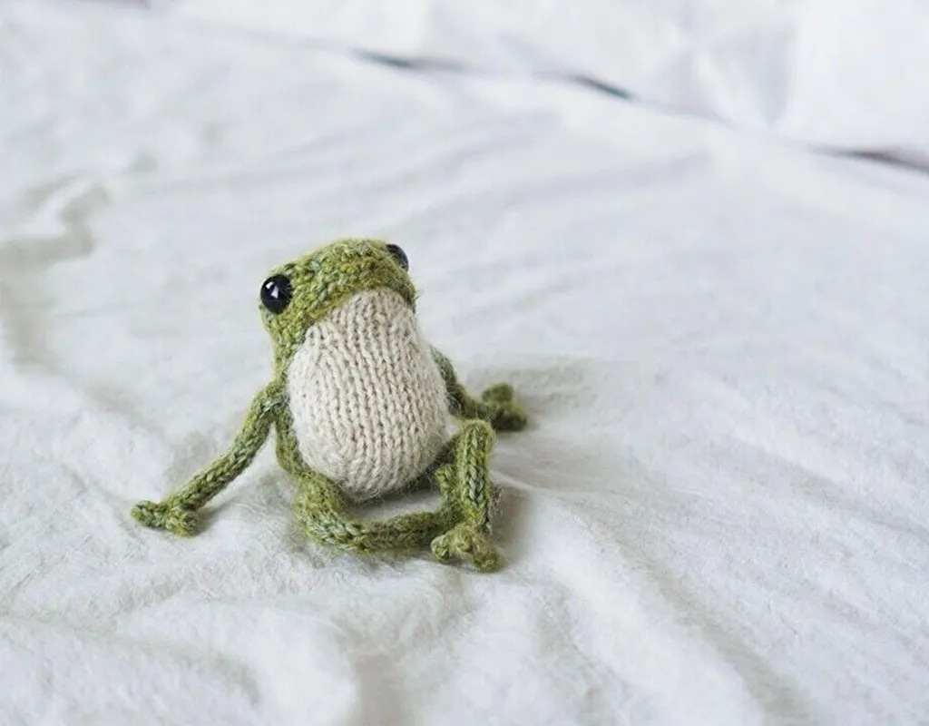 Five little frogs knitting kit
