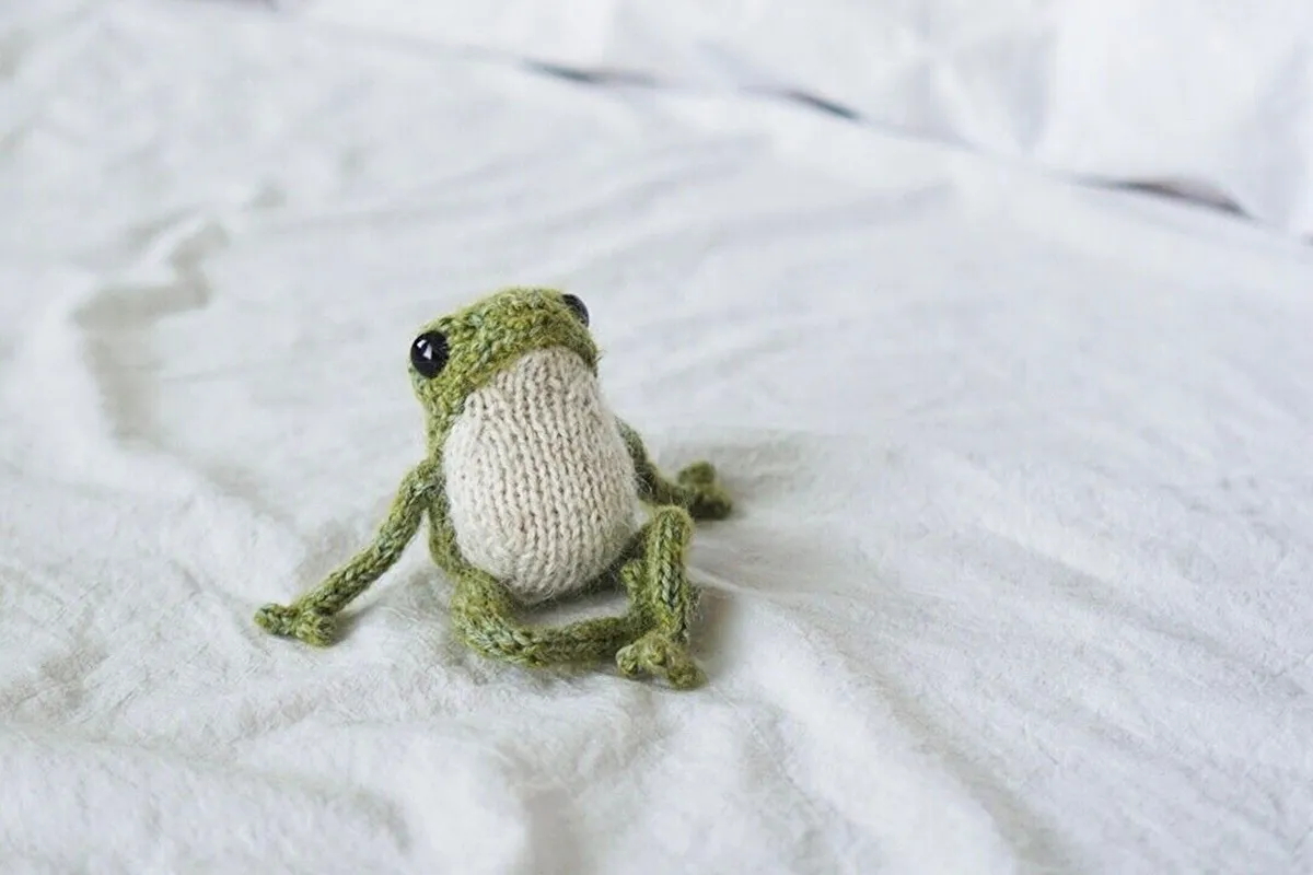 Five little frogs knitting kit