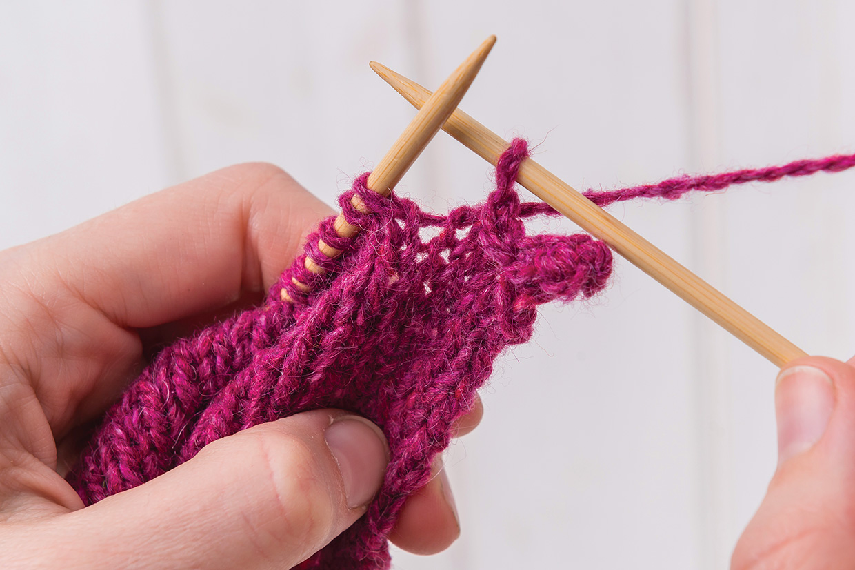 How to cast off knitting Picot 4