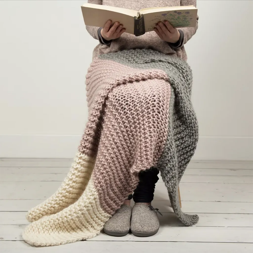 Wool Couture blanket knitting kit