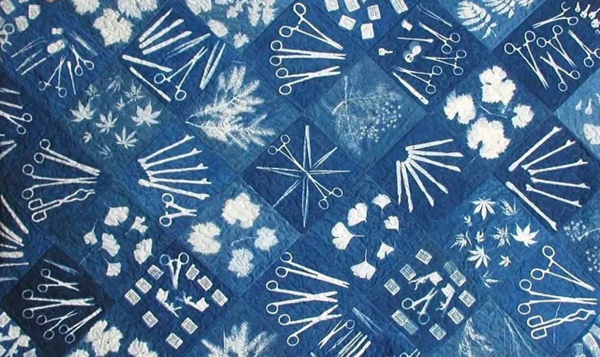 cyanotype art patchwork