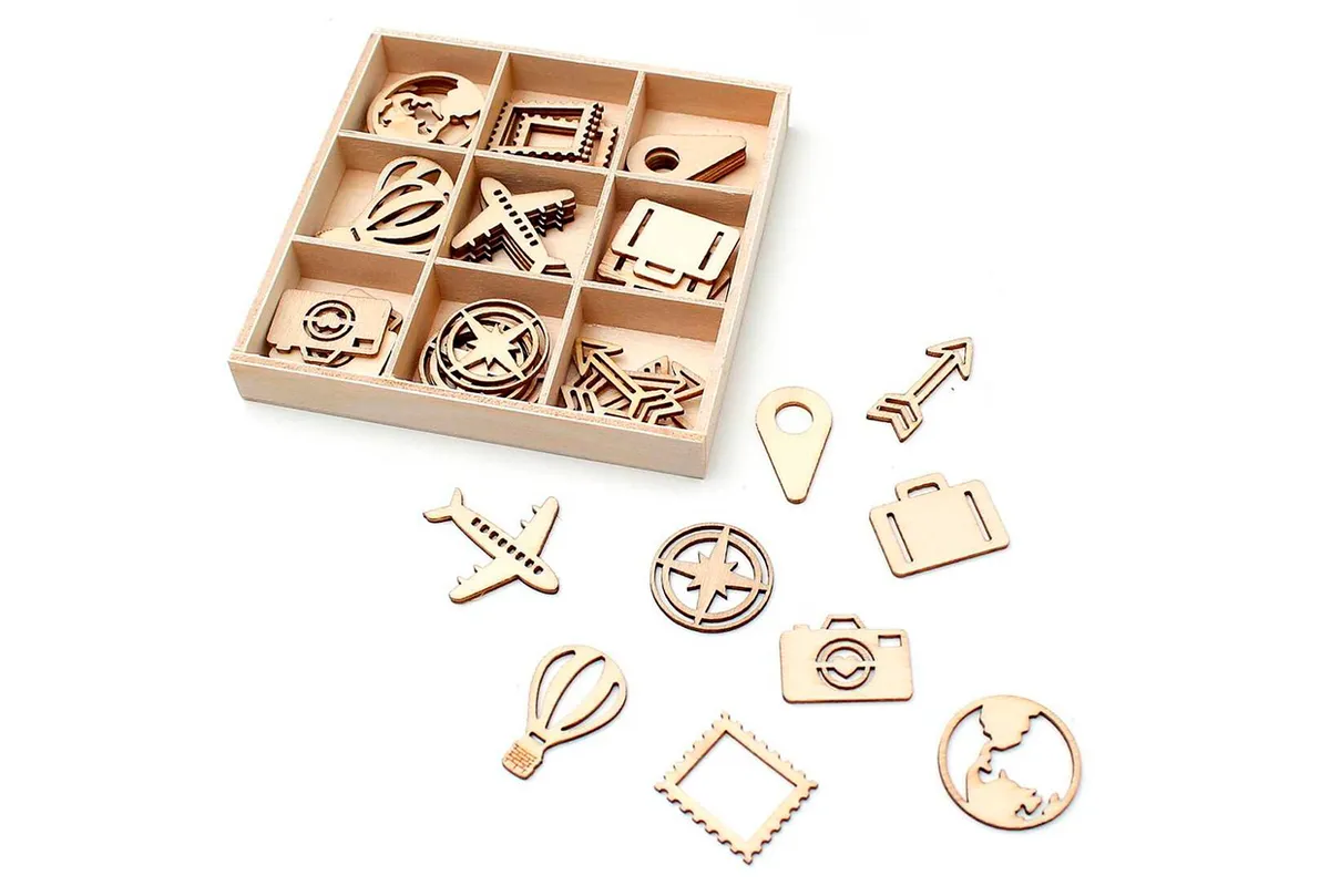 Best scrapbooking supplies Hobbycraft wooden embellishments
