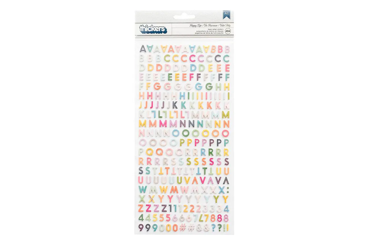 Best scrapbooking supplies Thickers alphabet stickers