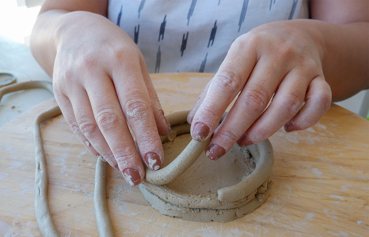 How to coil pottery step 4