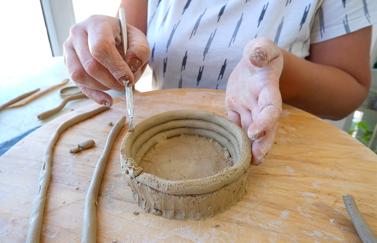 How to coil pottery step 6A