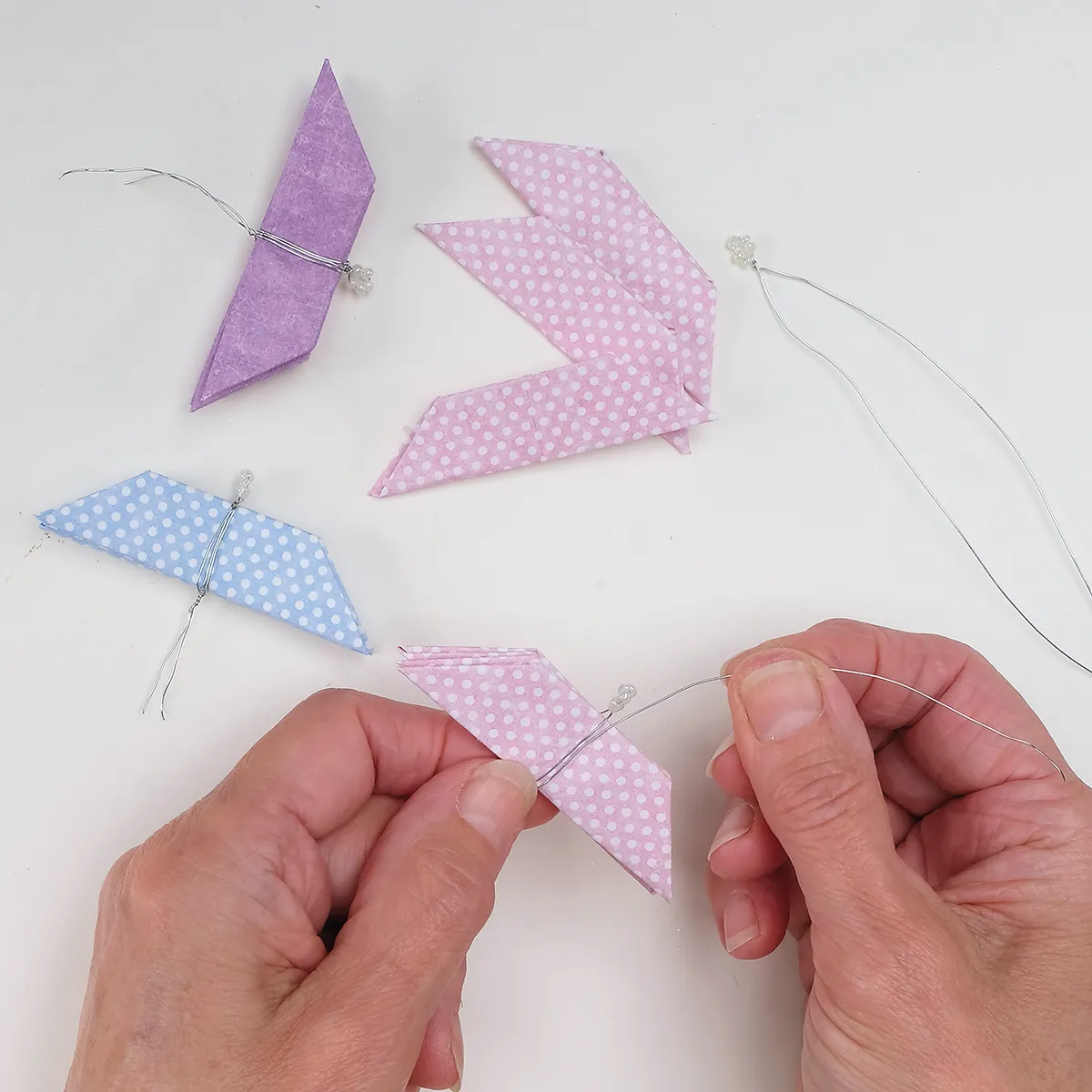 How to make an origami wreath - step 5