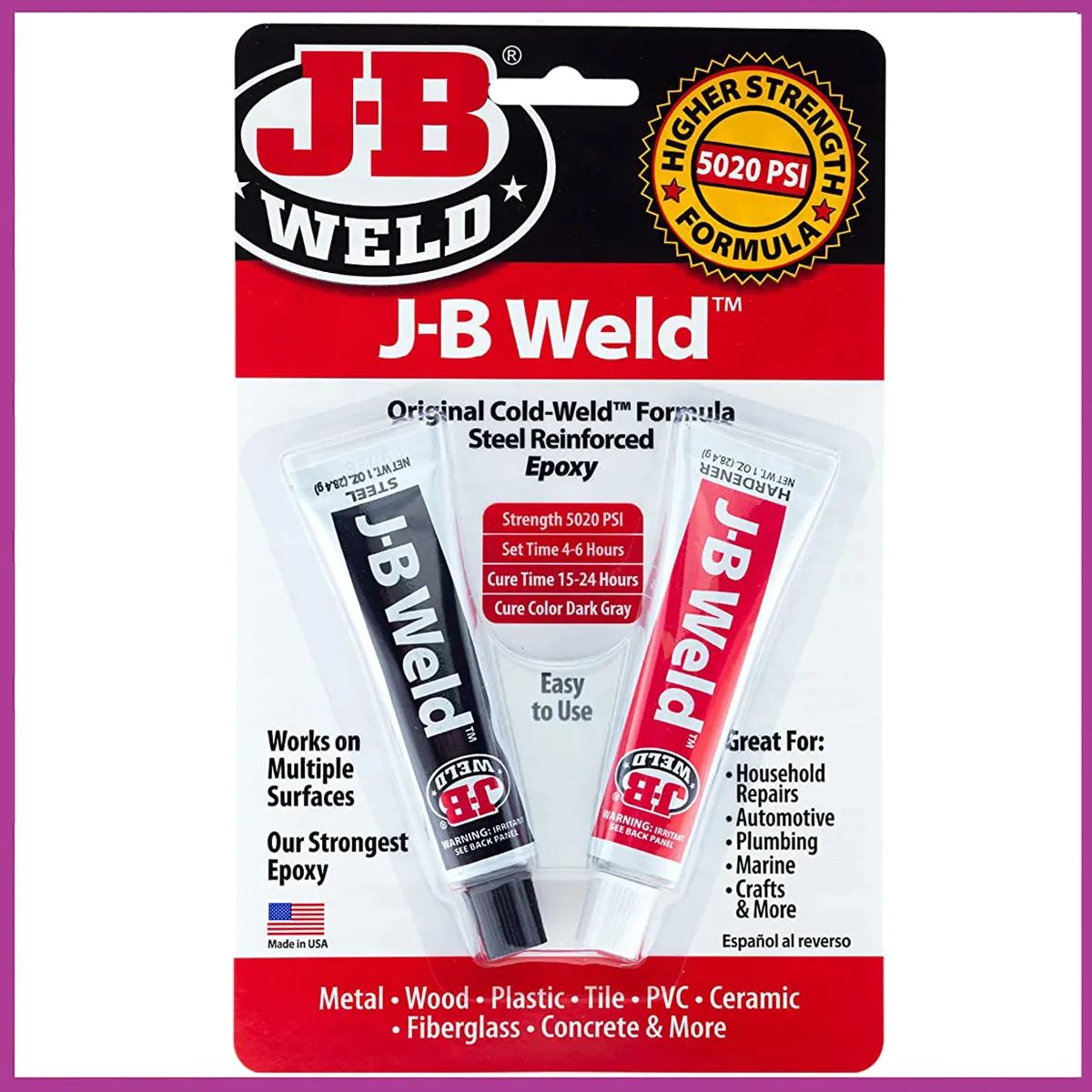 JB Weld’s Original Cold-Weld epoxy