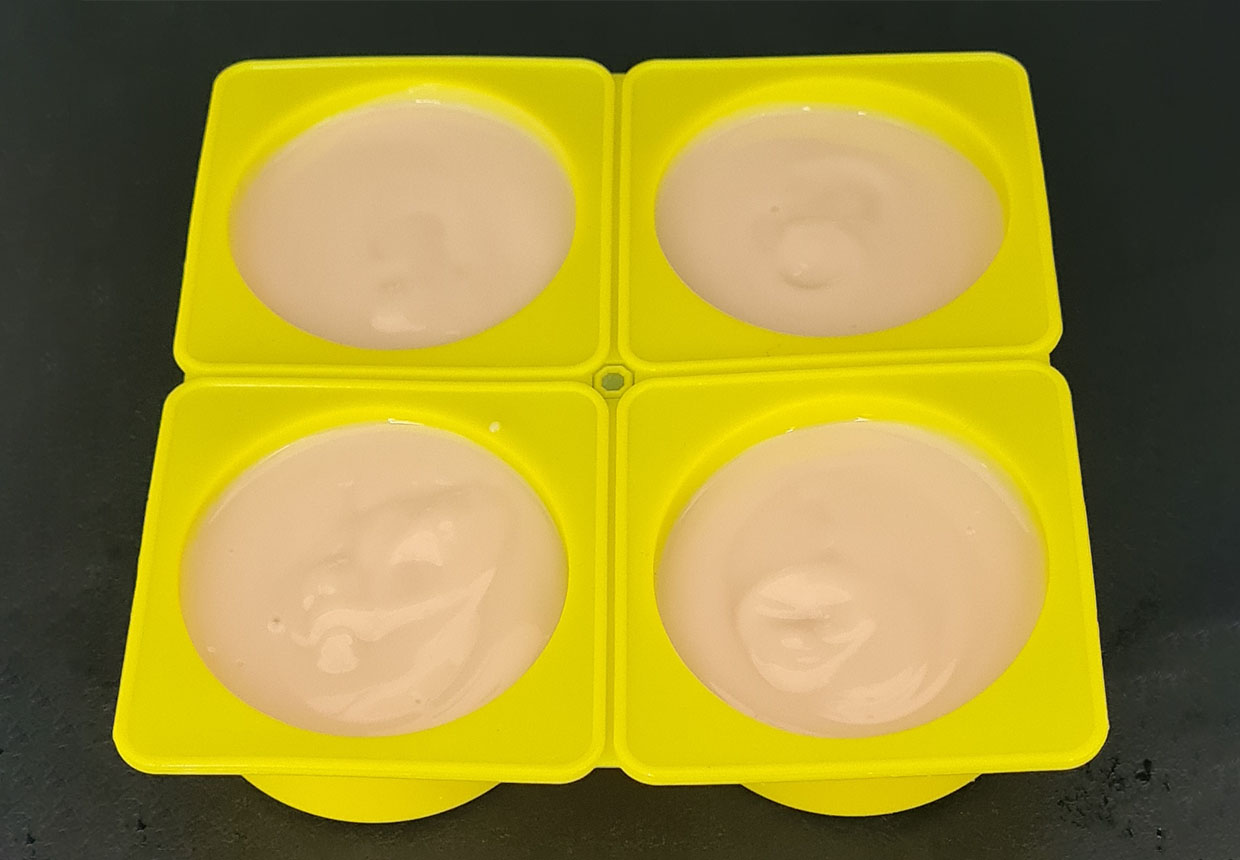 Cold process soap setting in the mould