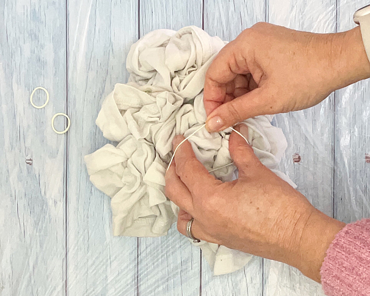 how to crumple tie dye step 2