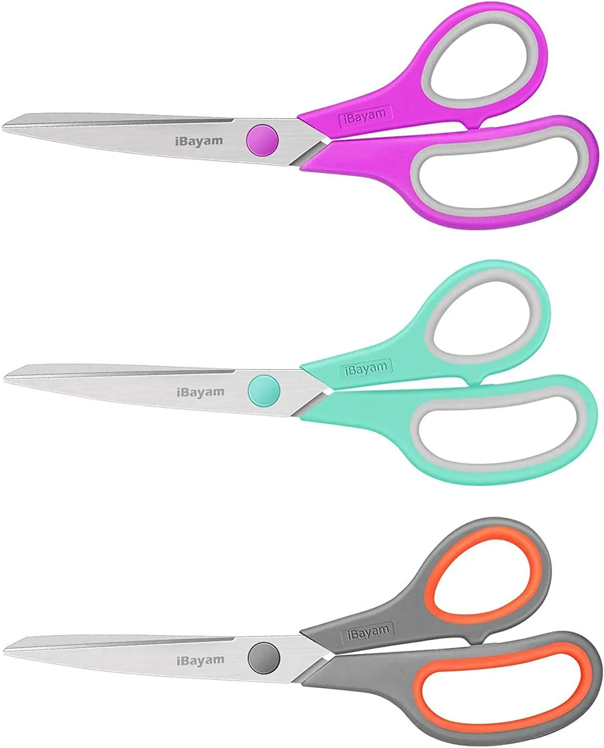 Leather Scissors. Small Sharp Stainless Steel Durable Blades - Effortless Cutting - Large Comfortable Shears for Crafting Sewing Clay Bead Kit
