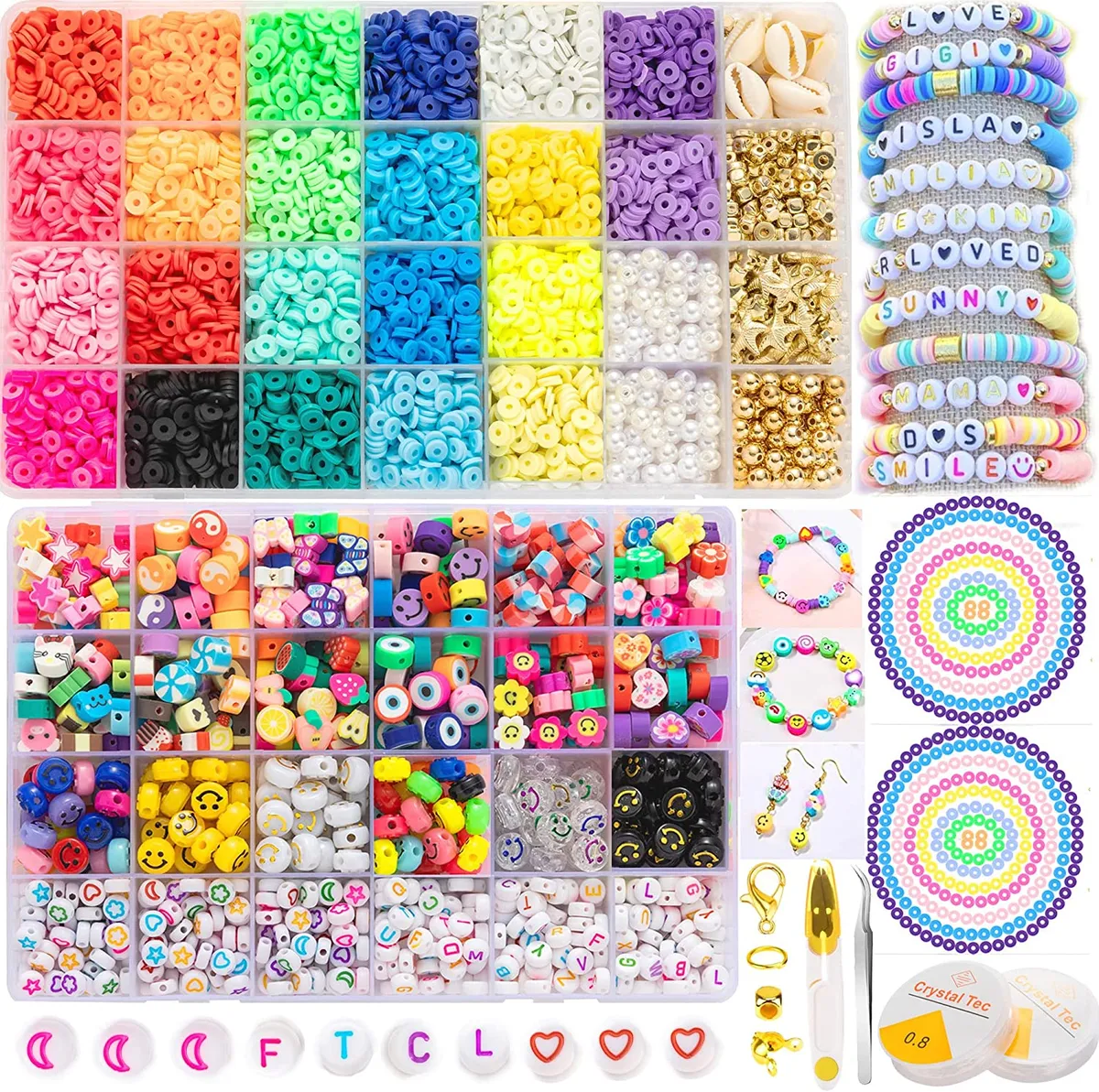 Box of colourful beads