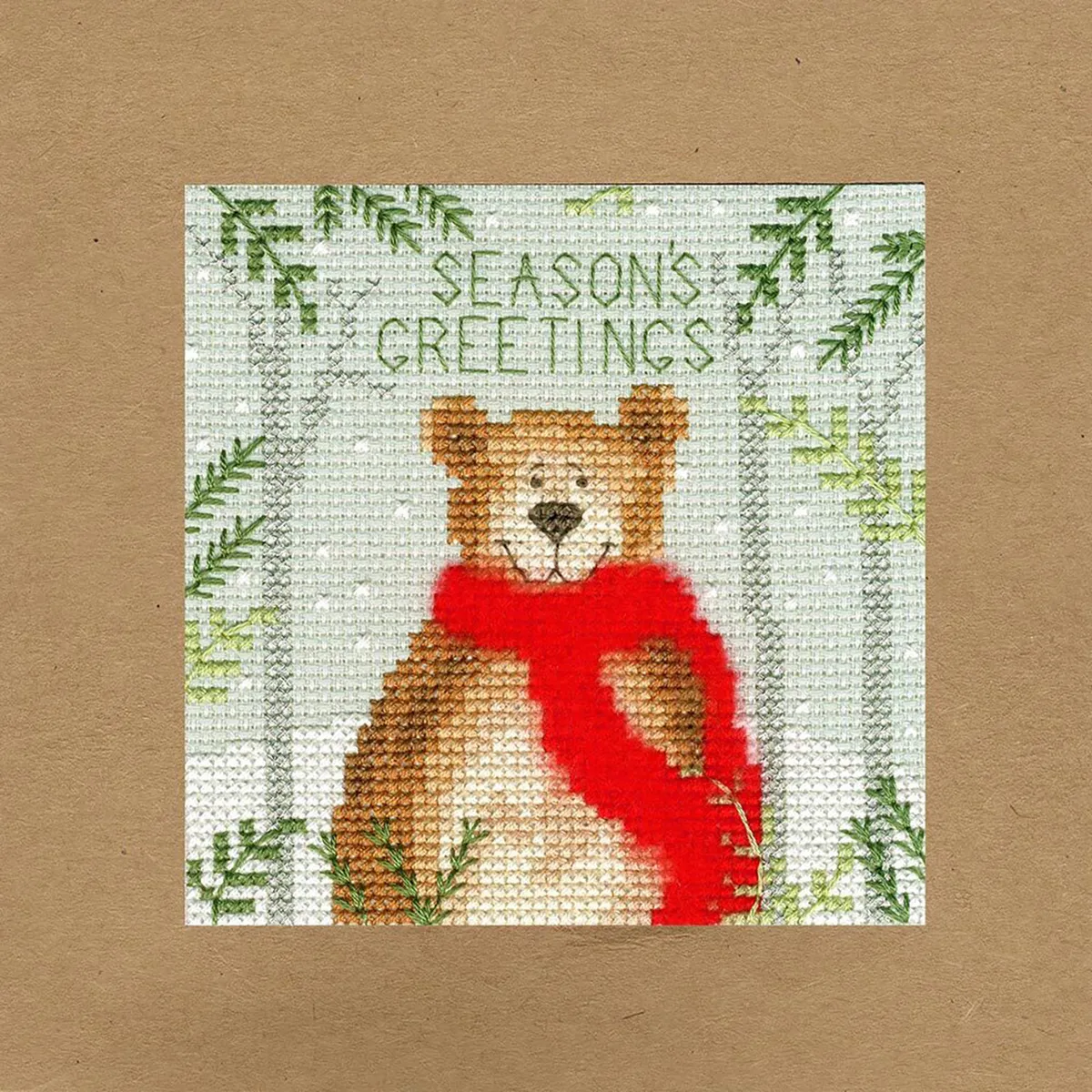 christmas cross stitch kits bear