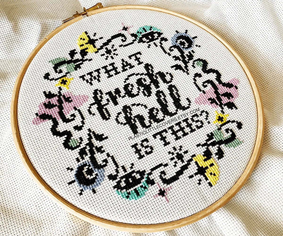counted cross stitch kit - hell