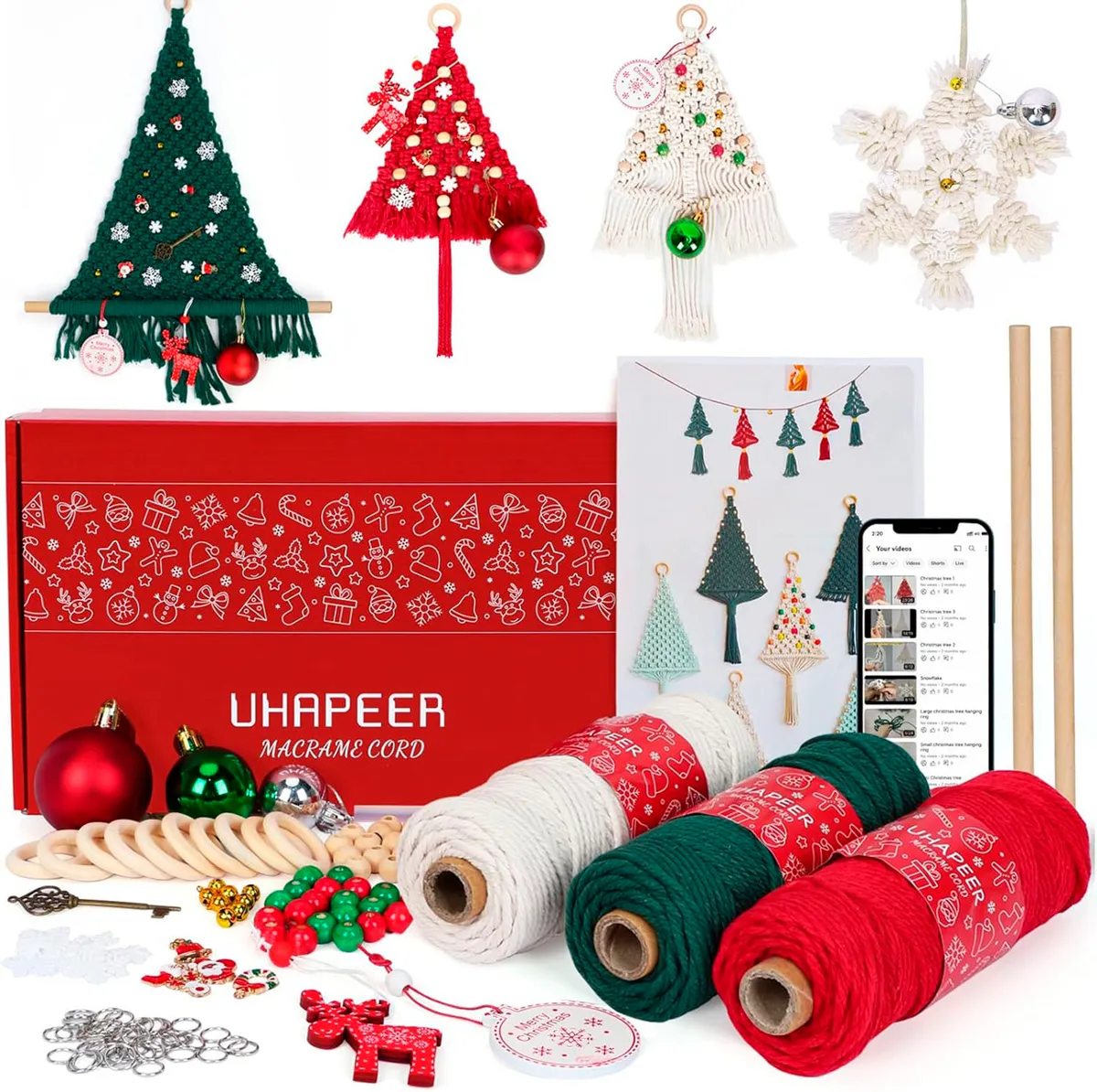 Uhapeer Christmas macrame kit