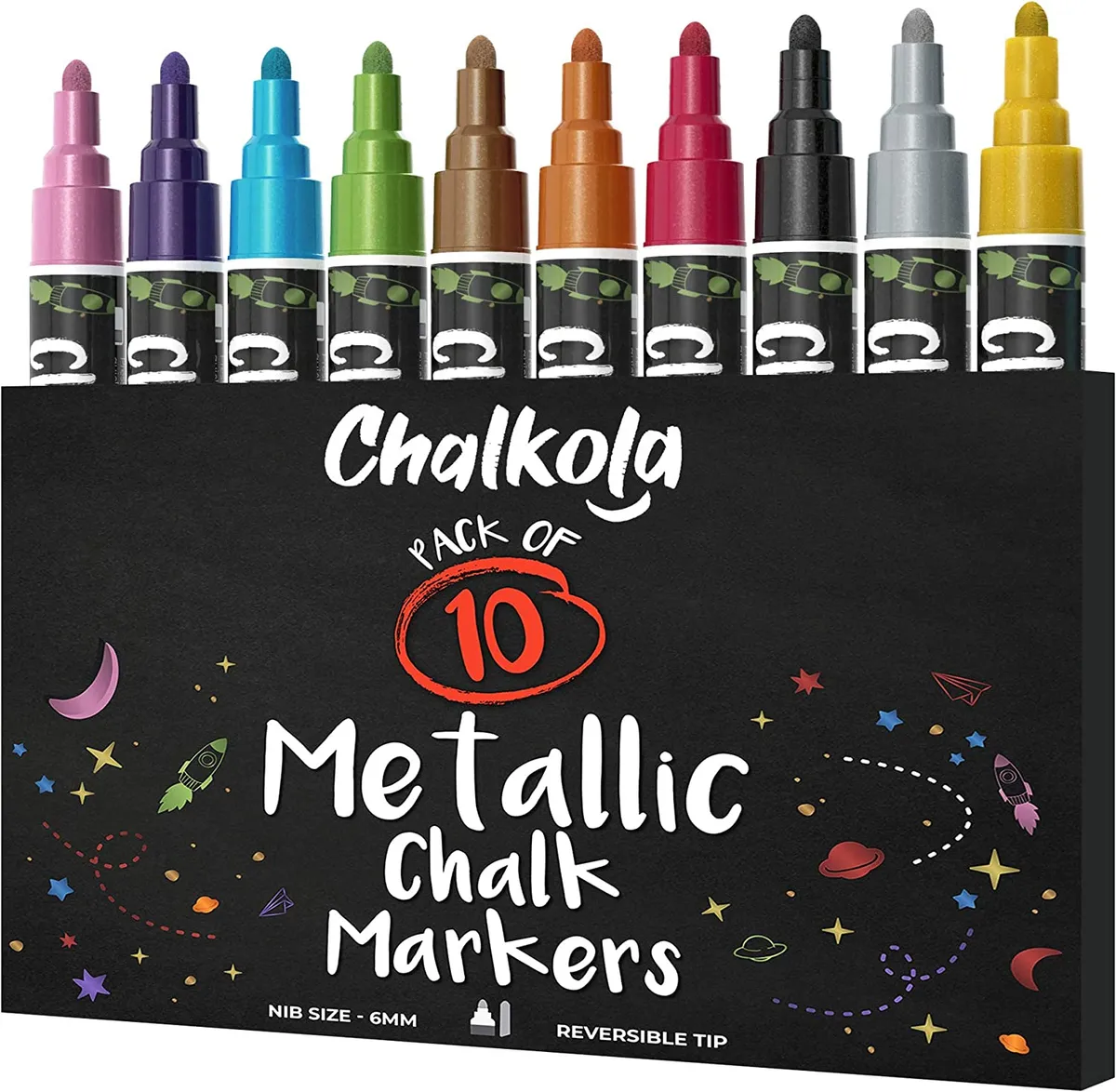 Metallic chalk markers