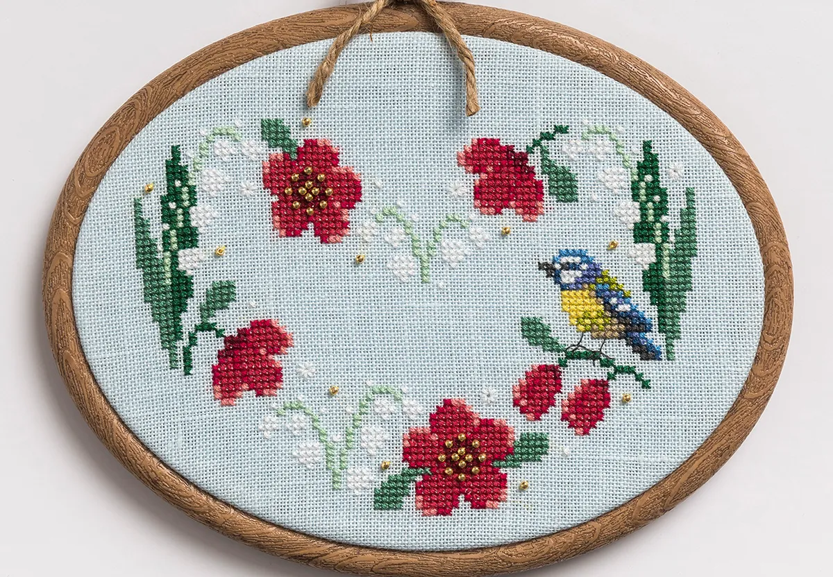 Heart of Birds Cross Stitch Pattern