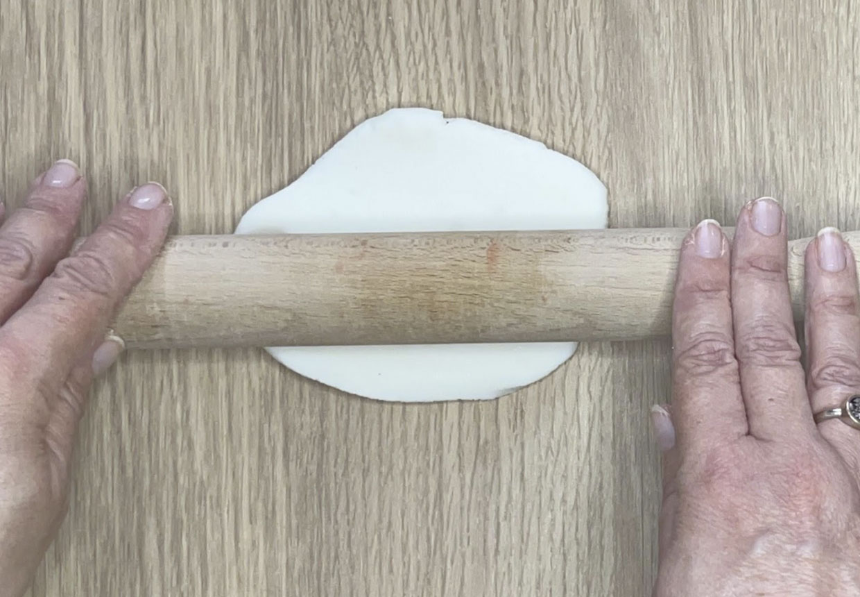 use air dry clay and roll with a rolling pin
