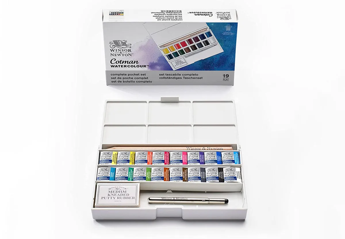 Winsor and Newton complete pocket watercolour set
