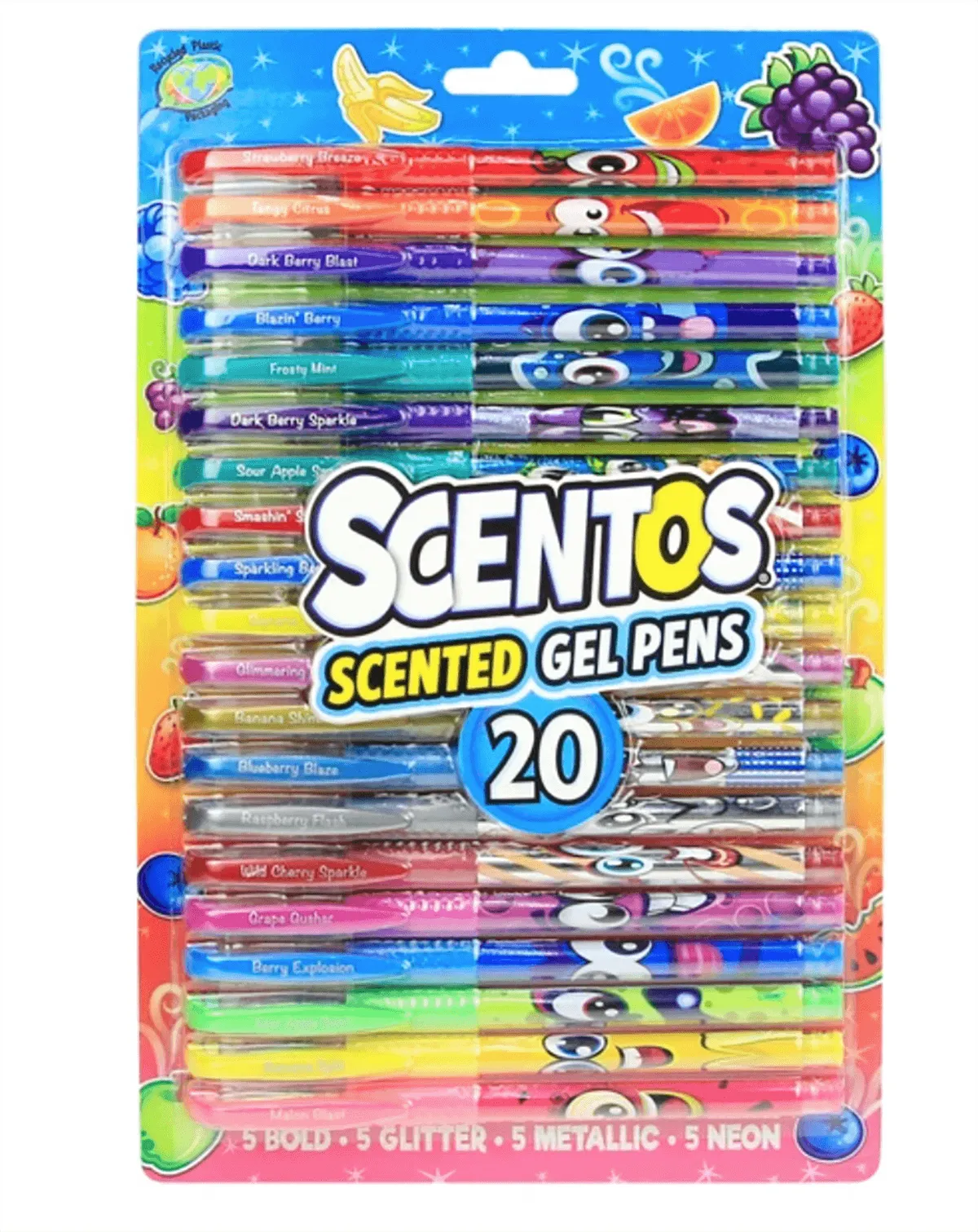 Colour Gel Pens Set Glitter Scented Metallic Ink Ballpoint Craft