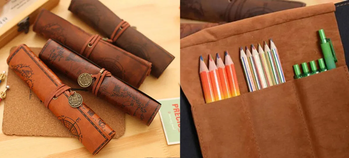 personalised-pu-leather-pencil-wrap