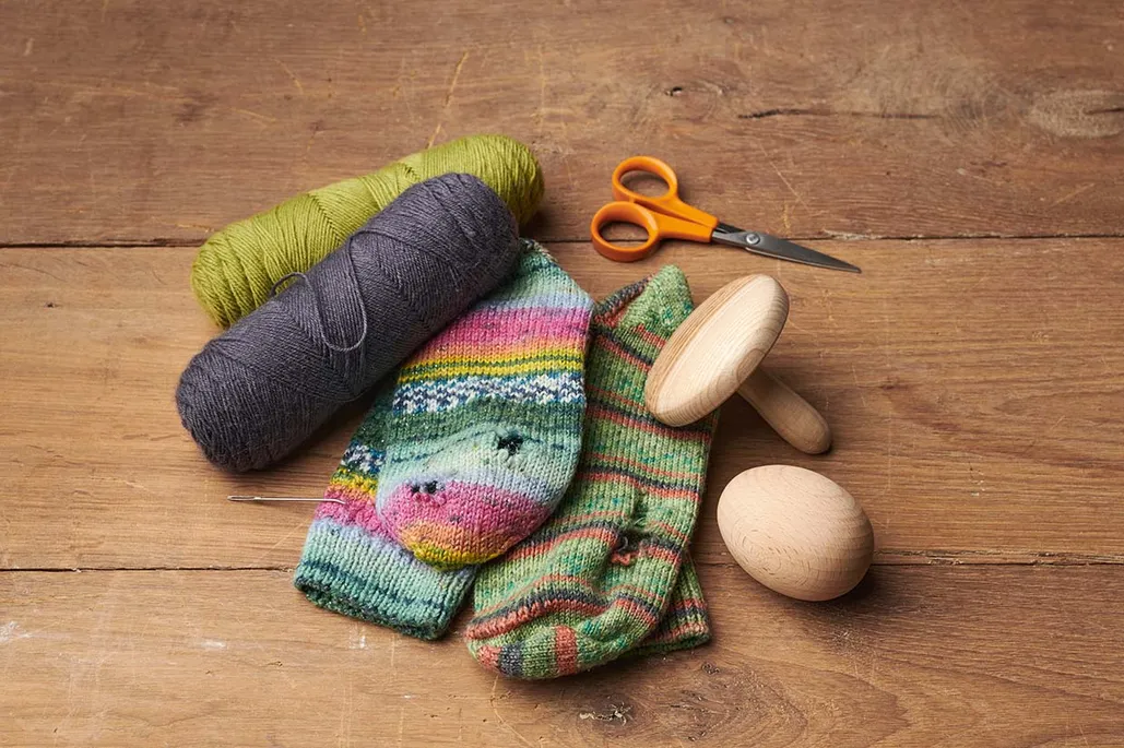 My Experiments in Sock Darning - The Craft Blogger