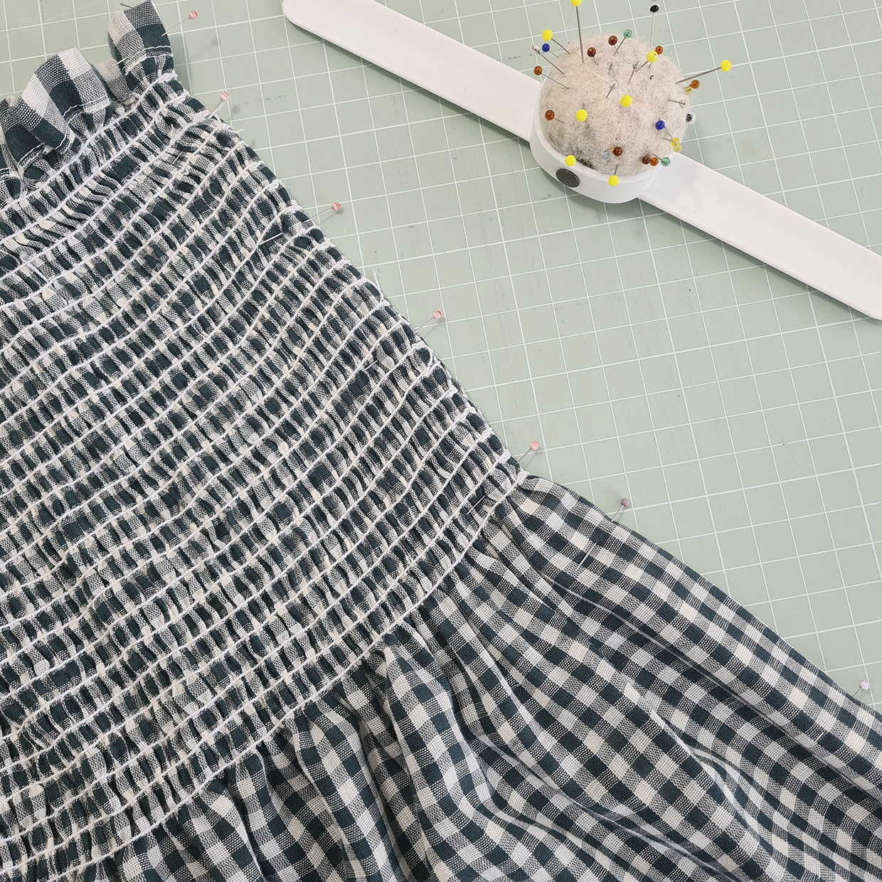 How to sew a shirring dress STEP 10