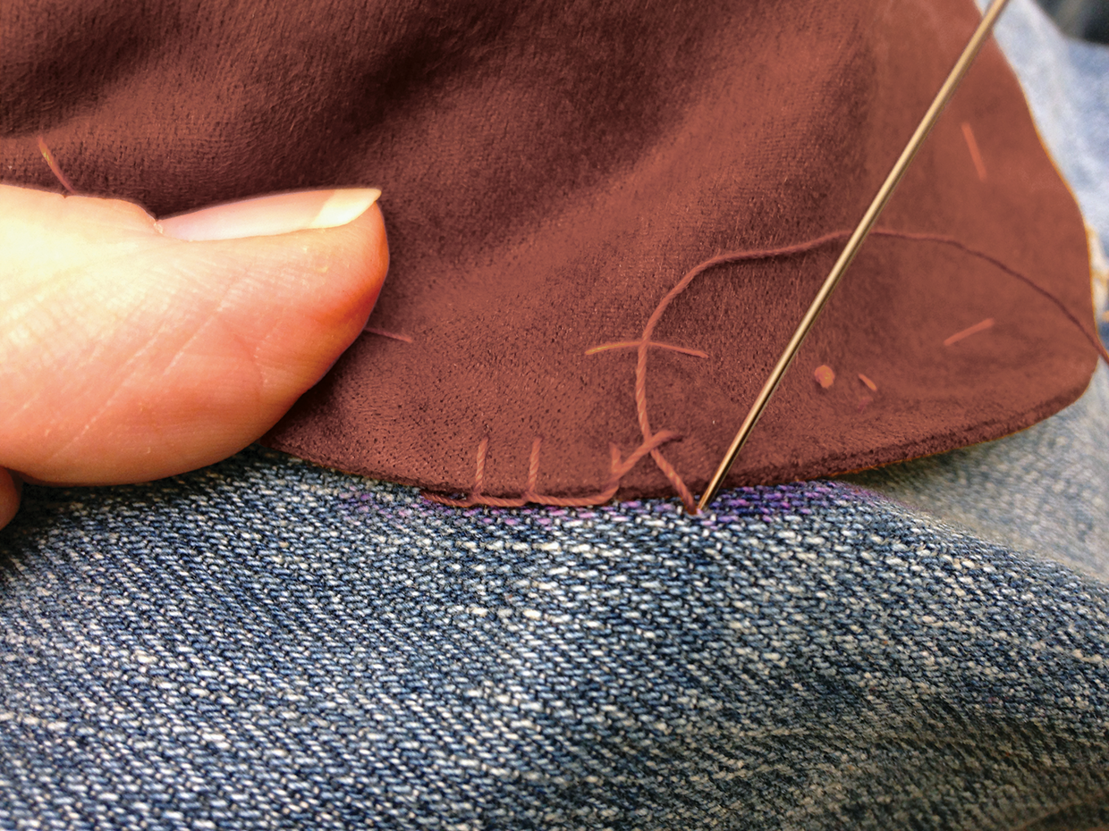 How to sew on a patch by hand step 8