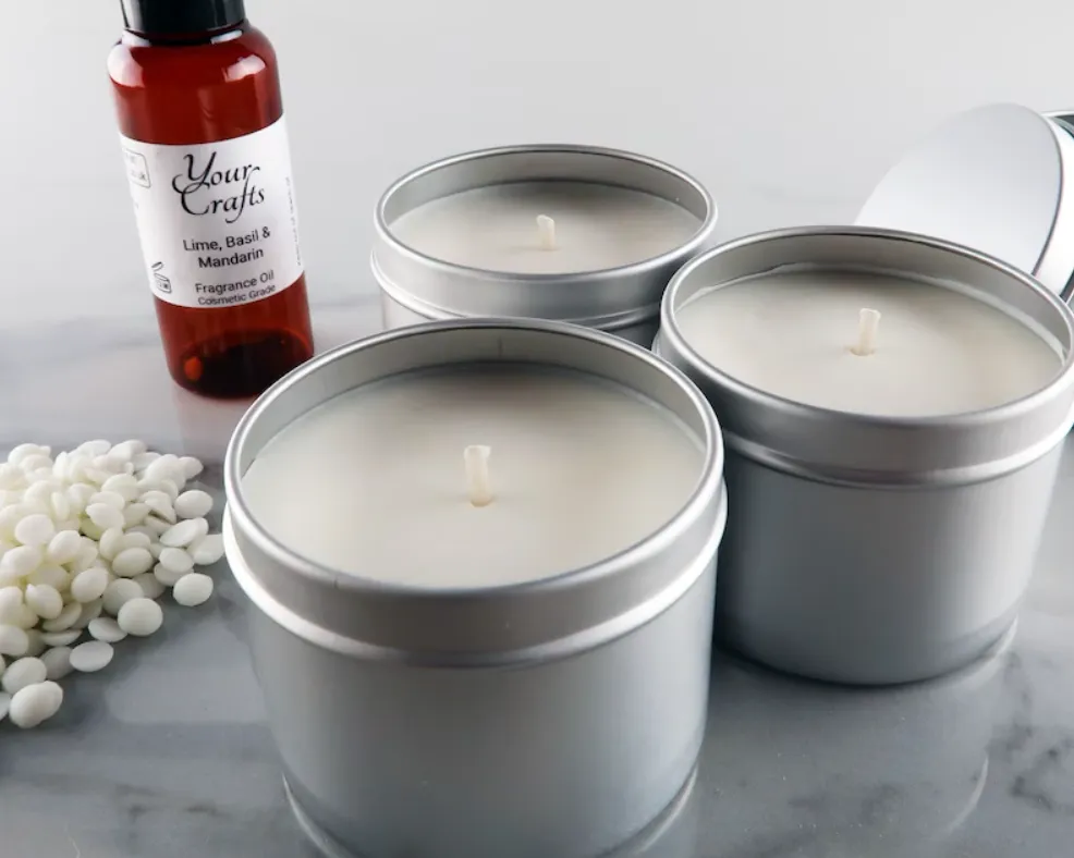 Scented tin candles kit