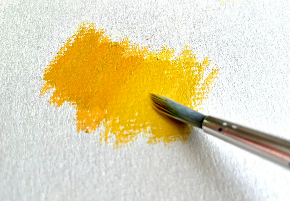 Blending oil pastels with linseed oil