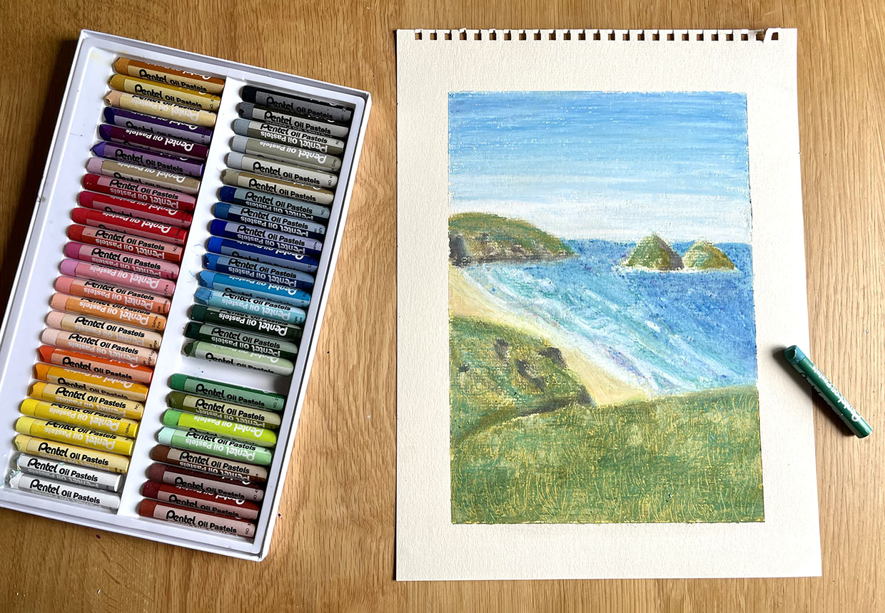 Exercise: Drawing using oil pastel | Liza Cunningham