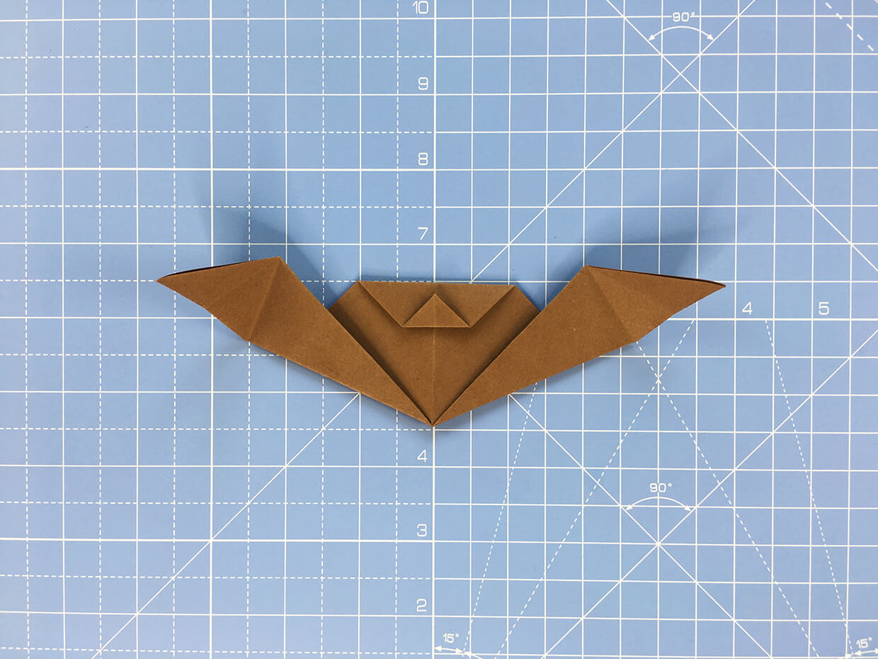 How to make an origami bat - step 11