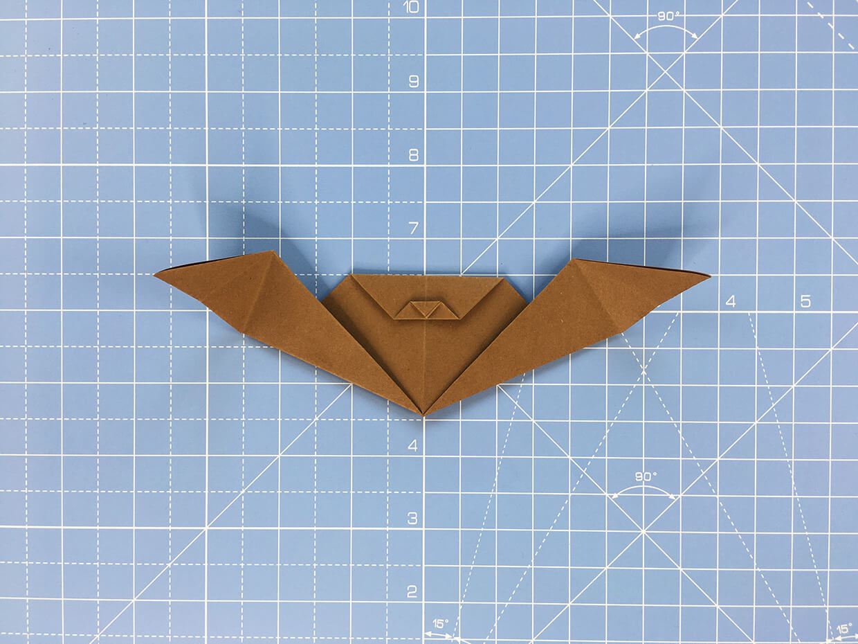 How to make an origami bat - step 12